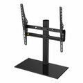 Seatsolutions Tilt & Turn Table Top TV Stand & Base - Black & Black Glass SE2770189